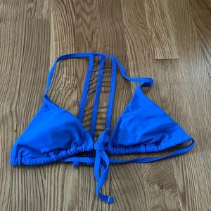 Xhilaration Blue Bikini Top Tie In The Front Size Small